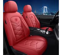 Coche Cubiertas Asientos Fundas Cuero para Asiento Coche para A3 8p 8l para Sortback A4 B7 para Avant B5 B8 A6 C7 para A5 para Sportback C5 100 C4 Q5(Rojo)