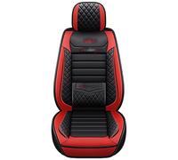 Coche Cubiertas Asientos Juego Completo 5 Asientos para A4 B8 B6 B7 para Avant A3 8P A5 Fundas Cuero para Asiento De Coche para Sportback Q2 Q3 A7 Q7 4L 100 C4 A6 4F C7 C5(Negro Rojo,Standard)