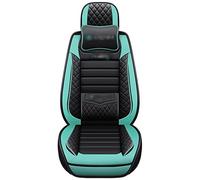 Coche Cubiertas Asientos para A4 B8 B6 B7 para Avant A3 8P A5 Fundas De Cuero para Asiento Coche para Sportback Q2 Q3 A7 Q7 4L 100 C4 A6 4F C7 C5(Verde Negro,Deluxe b)