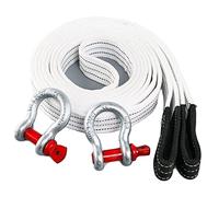 Coche Cuerda De Remolque, Eslinga De Remolque, Resistencia 18 Ton 3m Longitud, Correa para Remolcar Vehículos con 2 Grilletes, Accesorio De Emergencia para Rescate Vehículos(8m)