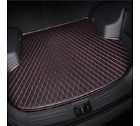 Coche Cuero Alfombrilla Maletero para Audi A8 2011-2017（No Refrigerator in The Trunk）, Alfombrillas Maletero Antideslizante Impermeable Alfombra Protector Accesorios,A-Black Red