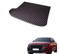 Coche Cuero Alfombrillas Maletero,para Audi RS Q8 2021-2025 | Medida Revestimiento Premium Impermeable Todo Protector Maletero Antideslizante Auto Cubre Vehículo Alfombra Trasera