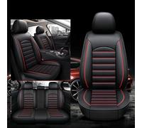 Coche Cuero PU Fundas Asientos para Seat Ibiza FR 2020-2022 2023, Completo Juegos Cubreasientos Protección del Asiento,B/Black Red