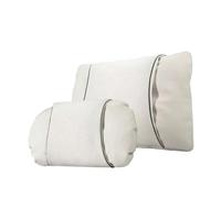 Coche de 1/2 Piezas con reposacabezas Cuero, Cojines Cintura Transpirables(A Style)