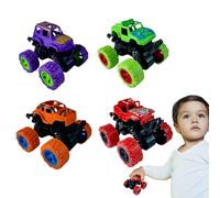 Coche de acrobacias para niños, coche de juguete de acrobacias - Coche de fricción Push And Go | Dispara el coche de tracción de inercia a prueba de golpes de rotación de vehículos a prueba de golpes