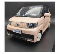 Coche De Aleación Estática Modelo De Coche Chery New Energy QQ Chery Ice Cream Fundido A Presión Escala 1:18 De Aleación Metálica Color Rosa Exquisita Artesanía Decoración