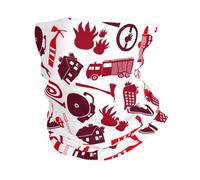 Coche De Bomberos De La Brigada De Bomberos, Bombero Rojo Calentador De Cuello Lavable Bandana Respirable Pañuelo De Cabeza para Senderismo Hombre Motocicleta 25X50Cm