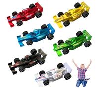 Coche de Carreras, 6PCS Modelo de Coche de aleación, Coches de Metalicos Pull Back Cars,Navidad Cumpleaños Fiesta Regalos(3.3 * 7CM)