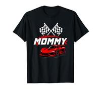 Coche de Carreras Mommy of The Birthday Boy Racing Family Pit Crew Camiseta gráfica económica