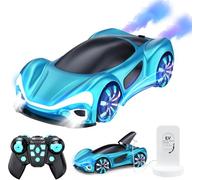 Coche de Control Remoto, Escala 1:20 de 2,4 GHz 4WD 20+ km/h, Coche de Acrobacias de Control Remoto con Spray, estación de Carga Que se Carga sin Quitar la batería, una Variedad de música