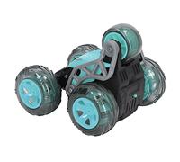 Coche de Control Remoto, Rueda Delantera o Cuerpo Coches de Acrobacias Giratorios de 360 Grados Juguetes Coche de Acrobacias de 5 Ruedas 2.4G Control Remoto Flip Rotating RC Stunt Car para(Azul)