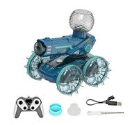 Coche de control remoto | Vehículo de control remoto anfibio para la velocidad ajustable de tierra y agua con LED y chorro de agua para surf, deslizamiento, piscina de