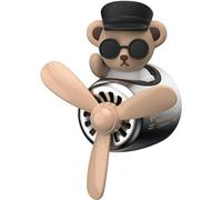 Coche de dibujos animados ambientador ambientador de aire,difusor de Piloto de oso Lindo,hélice Salida de aire ambientador.Perfume de Coche para la decoración interior del coche. (Oso 1)