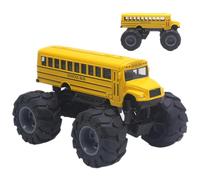 Coche de empuje para autobús escolar - Divertido juguete para niños con diseño realista para autobús escolar | Coche de tirar hacia atrás de aleación, coche de empuje para interiores y exteriores