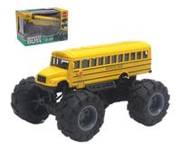 Coche de empuje para autobús escolar, juguete de autobús escolar para tirar hacia atrás, de aleación, vehículo inercial para niños y niñas a partir de 3 años, juguetes educativos tempranos