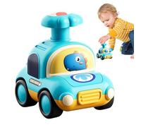 Coche de empuje para niños pequeños,Coche de empuje, Juguete para coche Go Press para niños pequeños, Juguete pequeño para vehículos Push and Go con silbato, juguete para vehículos con prensa de dinos