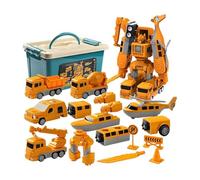 Coche de ingeniería de transformación magnética: juguete educativo para niños, de robot, vehículo de construcción creativo, desarrollo de habilidades motoras finas | Grupo de en edad
