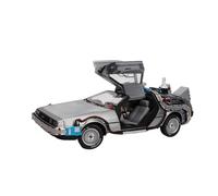 Coche De Juguete 1/18 para La Parte 3 Máquina del Tiempo Modelo De Auto Diecast Vehículo Delorean Juguete De Metal Welly Regreso Al Futuro Maqueta Coche
