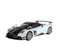Coche De Juguete 1/18 para Pagani Huayra BC Aleación Coche Deportivo Diecast Metal Vehículo De Carreras Modelo Sonido Y Simulación De Luz Maqueta Coche(White)