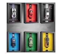 Coche De Juguete 1:32 para Marco Fotos 3D Arte Pared Aleación Coche Deportivo Modelo Coche Carreras Decoración Pared Muebles para El Hogar Regalos Maqueta Coche(Yellow)