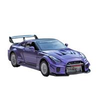 Coche De Juguete 1:32 para Skyline Ares Nissan GTR CSR2 Modelo De Aleación Coche Diecast Sonido Luz Vehículos De Juguete Carreras Maqueta Coche(Purple)