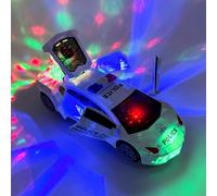Coche de juguete, coche de policía niños con luces de apertura automática puertas vehículo luz sonido, coche de policía de juguete, coche de juguete a partir de 3 años
