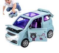 Coche de juguete con luz y sonido - Mini modelo de vehículo abierto tiene efectos de luz y sonido que pueden hacer que los niños se diviertan. Son ligeros y fáciles de transportar, por lo que puedes