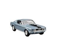 Coche De Juguete Ford Mustang GT 1967 1968 Clásico Retro Vintage Simulación De Aleación Modelo De Coche, Decoración del Hogar Adorno De Metal Escala 1:18 No Control Remoto Modelos(Azul)