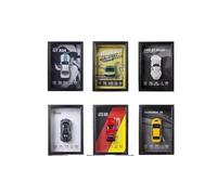 Coche De Juguete Modelo Coche Juguete Aleación Metal 1:32 Enmarcado En 3D Colección Arte De Pared Coche Carreras Decoración De Regalo Maqueta Coche(Rojo)