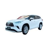 Coche De Modelo Die Cast 1:18 para Toyota Highlander 2022 Simulación De Aleación De Coche Modelo Colección Exhibición Decoración del Hogar Miniaturas De Automoción(White)
