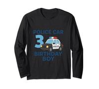 Coche de policía Tercer Cumpleaños Niño Manga Larga