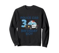 Coche de policía Tercer Cumpleaños Niño Sudadera