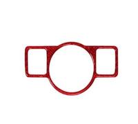 Coche Decoración Ajuste 1 Unidad De Pegatinas Decorativas Marco Panel Interruptor Faro Coche Fibra Carbono Real Accesorios Interiores Para Passat 2006-2011(Rojo)