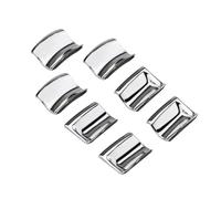 Coche Decoración Ajuste 7 Uds Pegatinas Cromadas Plateadas Botón Elevación Ventana Coche Embellecedoras Lentejuelas Accesorios Para Civic 10. ° 2016-2021