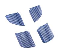 Coche Decoración Ajuste Cubierta Interior Panel Volante Pegatina Embellecedora Para Ford Para Focus 2 Para MK2 2005-2011 Pegatinas Diseño 4 Unids/set Accesorios(Carbon fiber blue)