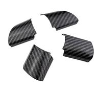 Coche Decoración Ajuste Cubierta Interior Panel Volante Pegatina Embellecedora Para Ford Para Focus 2 Para MK2 2005-2011 Pegatinas Diseño 4 Unids/set Accesorios(De fibra de carbono Negro)
