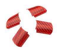 Coche Decoración Ajuste Cubierta Interior Panel Volante Pegatina Embellecedora Para Ford Para Focus 2 Para MK2 2005-2011 Pegatinas Diseño 4 Unids/set Accesorios(Carbon fiber red)