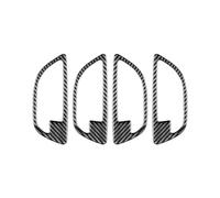 Coche Decoración Ajuste Para Serie 5 F10 2011-2017 Fibra De Carbono Interior Manija Puerta Coche Marco Decorativo Pegatinas Cubierta Embellecedora(Negro)