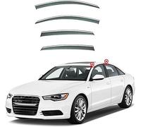 Coche Deflectores Viento para Audi A6 C7 2012-2018,Acrílico Deflector Lluvia Coche Deflectores Derivabrisas Deflector Aire Humo Duraderos y Robustos Accesorios Coche