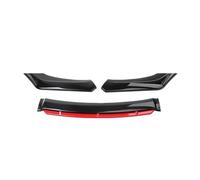 Coche Difusor Difusor Lateral Protectores Alerón para Mustang para Focus RS ST para Fiesta para Mondeo Todos Los Modelos Labio Parachoques Delantero Accesorios(Negro Rojo)