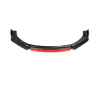 Coche Difusor Difusor Lateral Protectores Alerón para Mustang para Focus RS ST para Fiesta para Mondeo Todos Los Modelos Labio Parachoques Delantero Accesorios(Carbon Look Red)