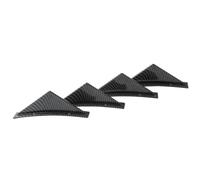 Coche Difusor Parachoques 4 Difusores Universales Parachoques Trasero para Coche, Tipo Aleta De Tiburón, Alerón, Divisor, ABS, Accesorios Anticolisión(Carbon Curved)