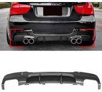 Coche Difusor Parachoques Trasero para BMW E90 E91 M Sport 2005 2006 2007 2008 2009 2010 2011 2012,Anticolisión Spoiler Labio Diffuser Placa de Alerón Divisor, Auto Accesorios