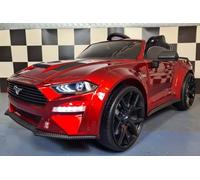 Coche Drift Car para niños, Ford Mustang 24V, Rojo, Mando RC