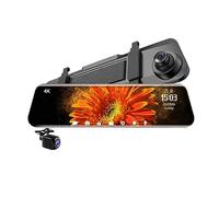 Coche DVR 12 Pulgadas 4K + 2K GPS Dash CAM Espejo retrovisor DVR G-Sensor Cámara Trasera Registrador automático 24h Monitor de estacionamiento(Single Lens,with 128G Card)