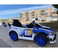 Coche eléctrico 12v para niños, Deportivo, RC, 4 Motores, 1-3 años (Azul)