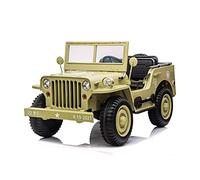 Coche eléctrico Army de EE. UU. 4X4, Tres Asientos, Reproductor MP3 con Entrada USB/SD, suspensión en Todas Las Ruedas, Luces LED, Parabrisas Plegable, batería de 12V14AH, Ruedas de EVA