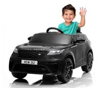 Coche ELECTRICO DE NIÑO 12V, Land Rover VELAR, Negro, RC, Asiento PLASTICO, Ruedas PLASTICO, para NIÑOS DE 1 A 5 AÑOS