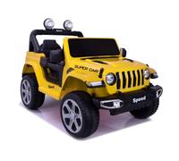 Coche Eléctrico Infantil Jeep 4x4 Pintado EVA Cuero Asiento Mando LED MP3