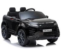 Coche eléctrico Infantil Land Rover Evoque 12v, Mando RC, 1 Plaza, Asiento Cuero, Ruedas Goma, 2 Motores de 12 voltios (Negro)